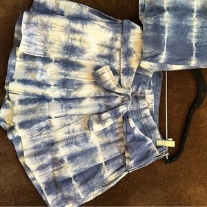 Ulla Johnson High Waist Blue and White Shorts [part of set!]